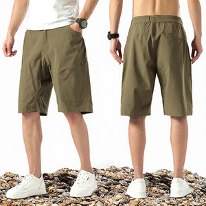 Shorts de travail pour hommes, taille mi-haute, légers, multi-poches, longueur entrejambe 9 pouces, couleur unie, pour activités de plein air, randonnée et voyage - Product Image 3