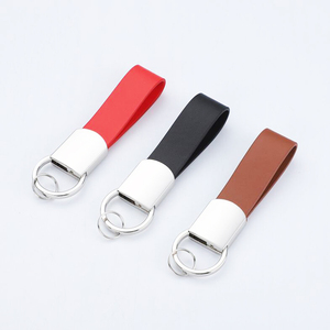 Llavero Personalizado al por Mayor en Rojo, Negro, Azul y Marrón para Hombre y Mujer, con Logotipo Grabado, Aleación de Zinc, Cuero PU Ecológico, Tamaño Personalizado - Product Image 1