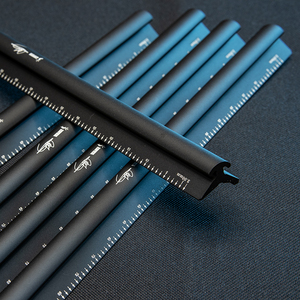 Regla de dos filos Cuero hecho a mano DIY Regla de corte de distancia francesa especial Regla de tres filos - Product Image 1