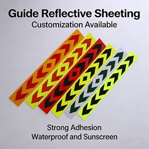 Autocollants réfléchissants lumineux en PVC - Ruban adhésif multicolore pour carrosserie de voiture avec double flèche pour la sécurité nocturne - Vente en gros - Product Image 5