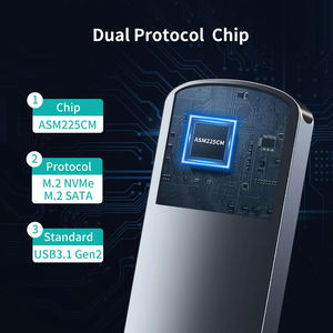 Yottamaster M.<span class=keywords><strong>2</strong></span> NVMe SATA双协议Type-C USB3.<span class=keywords><strong>2</strong></span> Gen2 10gbps固态硬盘存储盒外置硬盘机箱 - Product Image 3