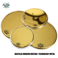Beattello Musical Instrument Accessories 10/12/14/16 Snare Tom Floor Bass Kick Skin Mirror Finish Drum Head Skin Pack