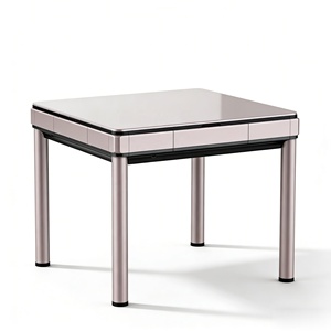 Machine à Mahjong Automatique en Métal, Table Familiale Moderne Carrée Multifonctionnelle pour 4 Joueurs, Design Moderne - Product Image 3