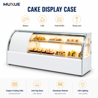 Réfrigérateur de présentation de gâteaux et desserts de haute qualité pour usage commercial, avec refroidissement par air, étagères réglables et contrôle numérique