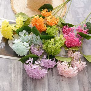 ช่อดอกไฮเดรนเยียประดิษฐ์ CallaFloral ทำจาก PVC ยางนิ่ม ตกแต่งภายในบ้าน งานแต่งงาน ตกแต่งบ้าน กิ่งเดี่ยว สีขาว ชมพู เหลือง - Product Image 2