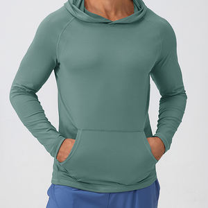 Sudadera Deportiva Personalizable con Logotipo, Color Sólido, para Hombre, Otoño Invierno, Absorbe la Humedad, Corte Holgado, para Gimnasio, Running, Entrenamiento, Manga Larga - Product Image 5