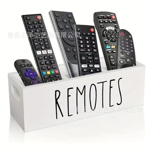 Cross-border wooden desktop remote control <b>storage</b> <b>box</b>, <b>drawer</b>-divided organizer, multi-functional cosmetic <b>storage</b> <b>box</b> - Product Image 5