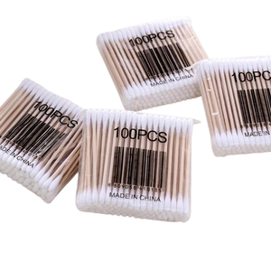 Beauty Pointed <b>Flat</b> Head Customized Q Tips Paper Cotton Ear Buds Makeup Cotton Swabs With Blister Card <b>Packed</b> - Product Image 1