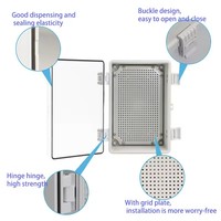 Boîtier de jonction étanche IP66 en ABS/aluminium 300x200x170mm pour équipement électronique extérieur avec alimentation et étanchéité