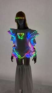 Abito a Led leggero a Led per donne costumi luminosi Sexy per ragazze che ballano abiti da spettacolo - Product Image 5