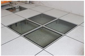 O assoalho aumentado vidro antiestático do acesso moderou painéis transparentes para a sala do computador do controle do data center - Product Image 4