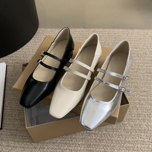 Nouvelles Chaussures Mary Jane Coréennes Printemps-Automne 2026 pour Femme, à Bout Carré, Double Boucle, Talon Carré Épais, Escarpins à Bouche Peu Profonde pour Assortir - Product Image 4