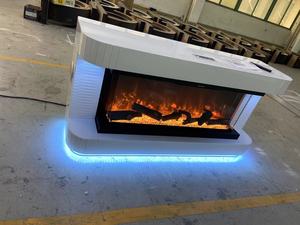 <strong>UK</strong> Best-selling Small Size Mirrored Electric <strong>Fireplace</strong> <strong>TV</strong> <strong>Stand</strong> Home Decor Featuring Heating and Bluetooth - Product Image 4