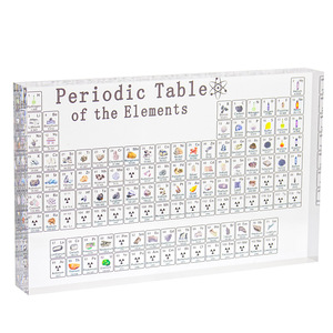 Tabla Periódica de los Elementos de Acrílico con Base de Madera de Haya, Exhibición Educativa para Decoración de Hogar, Oficina y Estudio - Product Image 2