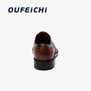 Chaussure en cuir classique pour homme avec logo personnalisé chaussures habillées pour hommes à lacets chaussures pour hommes