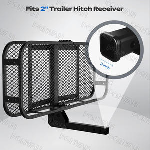 Pour le ramassage SUV 4X4 PONYAN nouveau Design fer pliant arrière noir attelage transporteur monté Cargo transporteur <span class=keywords><strong>porte</strong></span>-bagages <span class=keywords><strong>à</strong></span> <span class=keywords><strong>vendre</strong></span> - Product Image 2