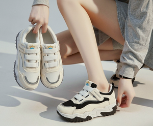 Zapatos de <span class=keywords><strong>mujer</strong></span>, zapatos blancos pequeños de suela gruesa, zapatos de papá informales para hombre pequeño en el interior - Product Image 2