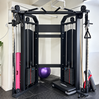 Machine à câbles fonctionnelle SK avec double poulie réglable et blocs de poids pour usage commercial en salle de sport, entraînement complet du corps