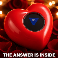 Juguete de adivinación con forma de corazón, con opciones de Sí o No, venta al por mayor, logotipo personalizado OEM, regalo romántico de San Valentín para parejas