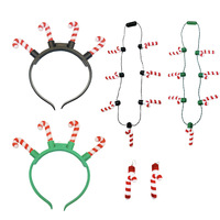 Bastones de Caramelo Navideños de Plástico con Luces LED de 90cm, Decoraciones de Collar Brillantes, Novedad en Venta para Fiestas de Navidad y Año Nuevo