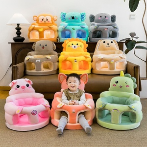 Chaise d'apprentissage pour bébé, design canapé en forme d'animal de dessin animé, anti-chute, coussin réglable en hauteur pour bébés de 4 à 12 mois - Product Image 3