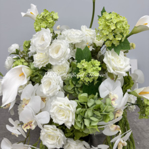 Disesuaikan 50cm mawar dan bunga anggrek bola pernikahan tengah meja buatan tangan dekorasi tinggi untuk Hari Natal Paskah Tahun Baru - Product Image 6