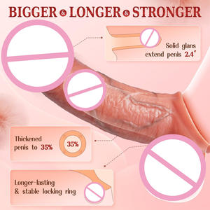 Condón de Silicona Líquida Realista con Control Remoto para Hombres, Juguete Sexual, Dildo Vibrador para Estimular el Punto G - Product Image 4