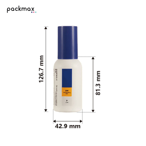 80ml PET Round Shoulder Pump Bottle for Hair Essence Serum - Sample Refillable Lotion <b>Foundation</b> Container Wholesale - Product Image 3