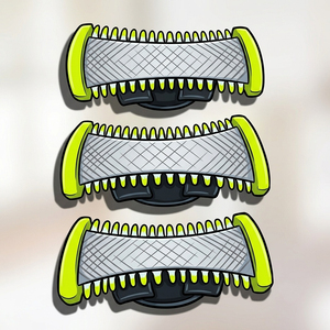 Cuchillas de Repuesto de Alto Rendimiento para Afeitadoras Eléctricas, 3 Cabezales de Afeitado Compatibles con OneBlade QP430 - Product Image 2
