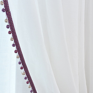 Rideau voilage blanc <span class=keywords><strong>transparent</strong></span> écran mince tissu plancher fini avion baie vitrée simple écran de <span class=keywords><strong>balcon</strong></span> - Product Image 6