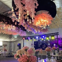 Accessoires de mariage, lumières en forme de goutte d'eau en acrylique, lustre en cristal, décoration de fête, luminaire de plafond LED
