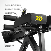 Zoshine Appareil d'extension dorsale réglable en acier, Glute Ham Developer (GHD), Entraîneur d'hyperextension, Équipement de gym multifonction pour la maison