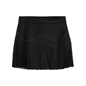 Jupes en cuir à franges western pour femmes, élégantes, cloutées, en daim doux, style cowgirl, pour festival western - Product Image 1