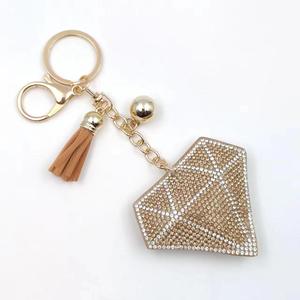 创新水钻钥匙扣个性化流苏水晶菱形钥匙扣包配件 - Product Image 5