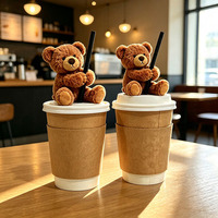Ours en peluche miniature pour tasse