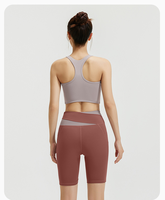 Prix usine chinoise Colorblock costume de sport décontracté respirant Fitness costume haute élastique nu Yoga costume pour les femmes