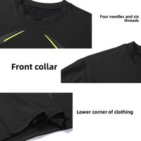T-shirt de compression athlétique pour homme, anti-transpiration, manches courtes, col rond, idéal pour la gym, la course à pied et les activités sportives