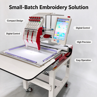 Machine à broder professionnelle à tête unique avec 15 aiguilles pour le travail sur casquettes de créateurs