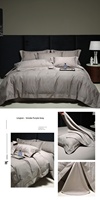 Ensemble de housse de couette de luxe pour hôtel, 4 pièces, vert forêt, satin jacquard, 50 fils, double épaisseur, coton à fibres longues, certifié OEKO-TEX