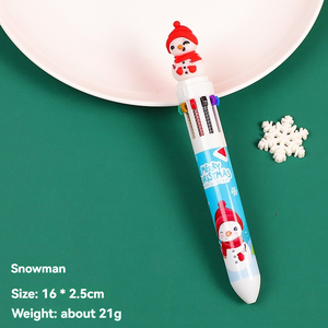 Giáng sinh mười màu bút sáng tạo trẻ em bút màu học sinh cung cấp Bút trung tính 10 màu - Product Image 5