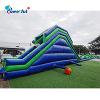 Glissière d'eau extérieure de qualité commerciale n toboggan aquatique amusant pour arrière-cour toboggan gonflable de 1000 pieds la ville