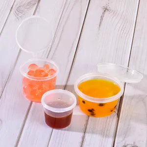 Yuehongkai 4oz Clear Disposable Plastic Sauce / Food Cup / Bowl / Container With Lids Manufacturer / Wholesaler / Supplier