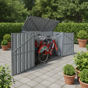 <span class=keywords><strong>Abri</strong></span> <span class=keywords><strong>de</strong></span> <span class=keywords><strong>jardin</strong></span> en métal robuste ST20094-H128 pour cour, <span class=keywords><strong>abri</strong></span> pour outils <span class=keywords><strong>de</strong></span> <span class=keywords><strong>jardin</strong></span> résistant aux intempéries, <span class=keywords><strong>abri</strong></span> pour vélos avec serrure sécurisée - Product Image 1