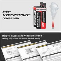 Testeur de fuite EVAP - Pression réglable - Fluide homologué OEM - Compresseur d'air intégré - AutoLine Pro HyperSmoke - Fumée automobile - 3 ans