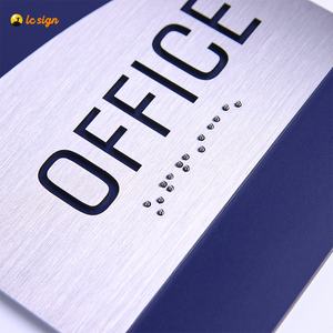 Découpe de texte creux plaque de nom de bureau signe de porte de bureau avec signe en Braille - Product Image 4