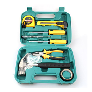 Kit de herramientas de emergencia para coche, juego de 9 piezas, estuche verde de ABS para mantenimiento básico del vehículo - Product Image 1