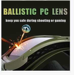 نظارات جديدة من نوع ansi z87 مضادة للضباب مخصصة, نظارات تكتيكية للعيون uv400 2.8 عدسات من البولي كربونات نظارات googles التكتيكية البالستية - Product Image 6