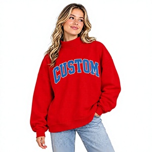 Pull-over en molleton écologique à col montant pour femme, coupe ample, style moderne, design premium, confortable, parmi les plus vendus - Product Image 1