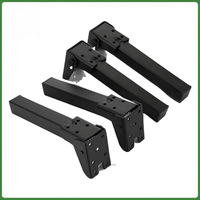 Pieds de lit pliables en acier au carbone, pieds de table basse, pieds de canapé, pieds de table pliants invisibles, pour camping en extérieur