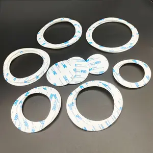 Customized Silicone Circular Rubber Gasket With 3M Double-sided Adhesive Anti-skid Gasket